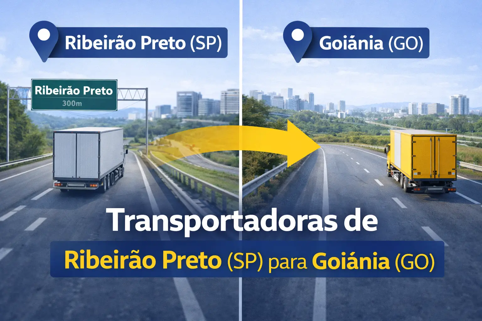 Transportadoras de Ribeirão Preto (SP) para Goiânia (GO)