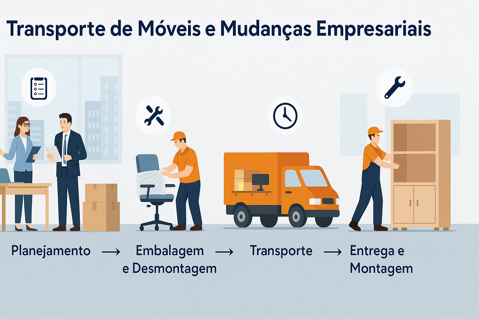 Transporte de Móveis e Mudanças Empresariais