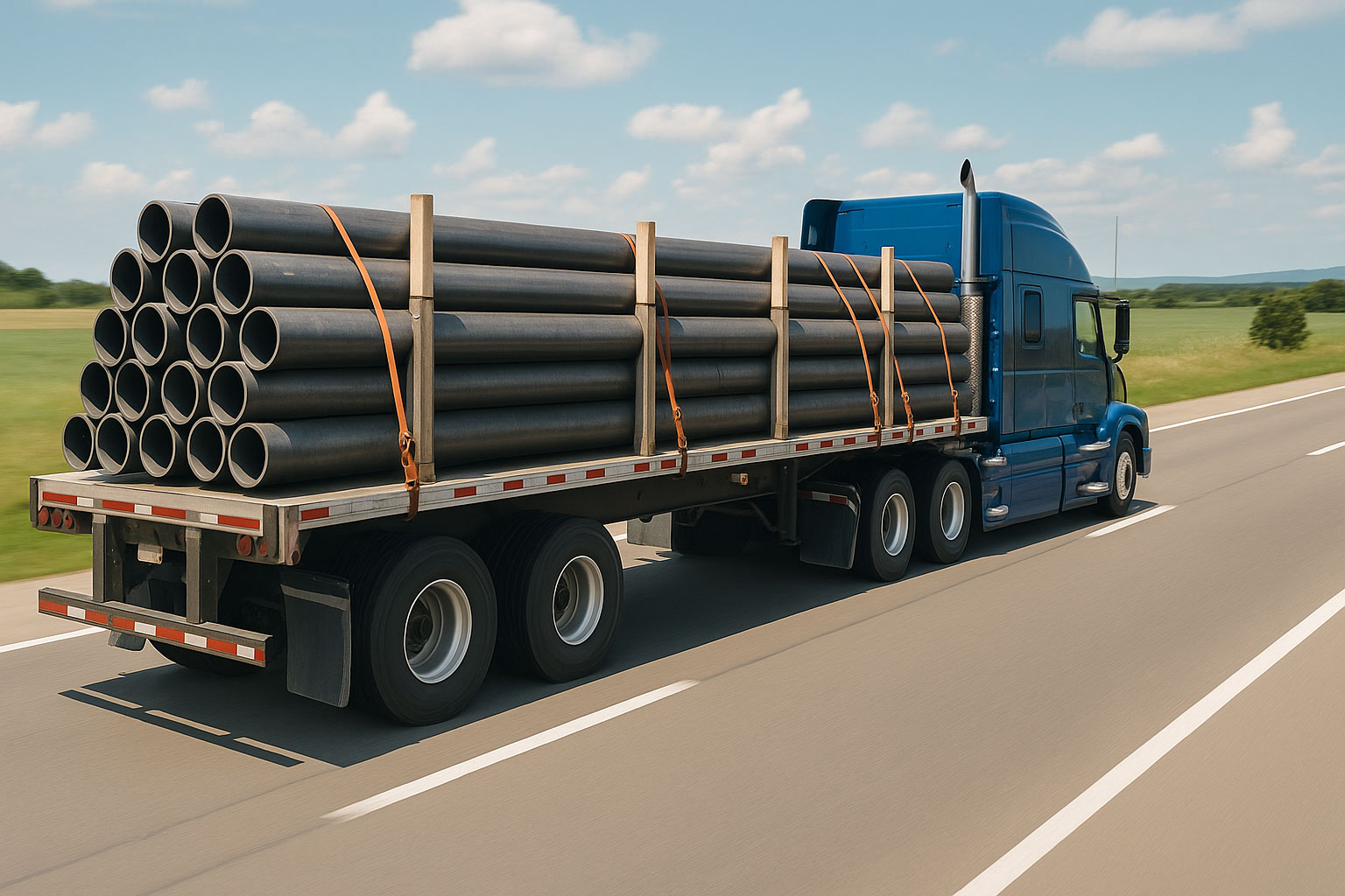 Transporte de Tubo de Aço para todo o Brasil